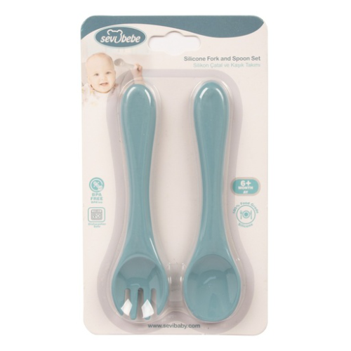 طقم شوكة وملعقة سيليكون